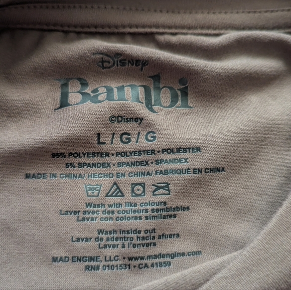 Disney Bambi 'Dreamer' Women's LARGE Tan Graphic T-Shirt - Picture 11 of 11